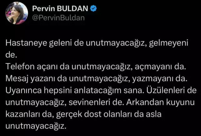 Pervin Buldan'ın sildiği Sırrı Süreyya Önder mesajı