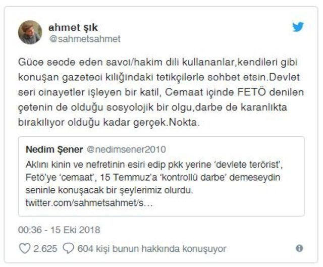 Ahmet Şık ve Nedim Şener, Twitter'da kapıştı! - Resim : 3