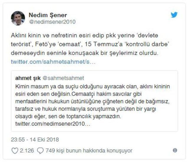 Ahmet Şık ve Nedim Şener, Twitter'da kapıştı! - Resim : 2