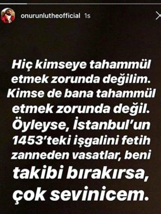 Onur Ünlü'den İstanbul paylaşımı: İşgali fetih zanneden vasatlar...