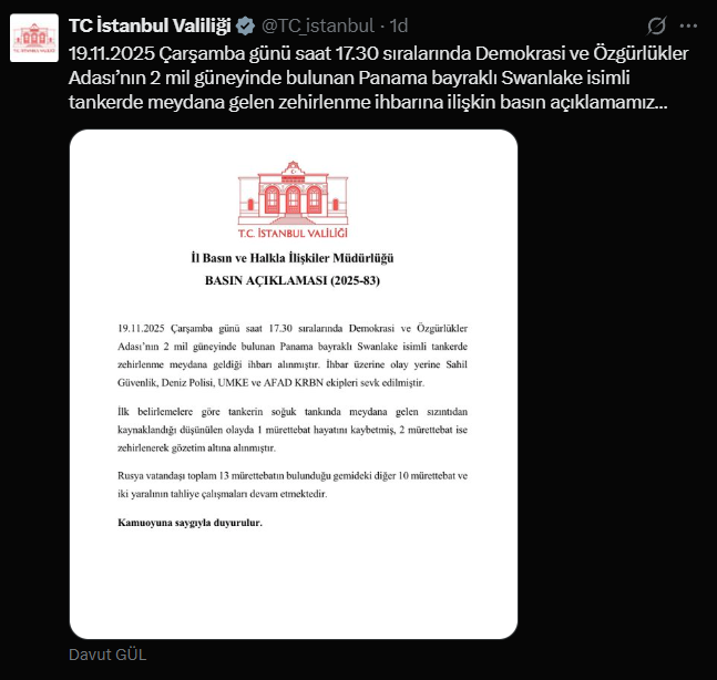 Valilikten şoke eden haber! Gemide zehirlenme alarmı: Ölü var