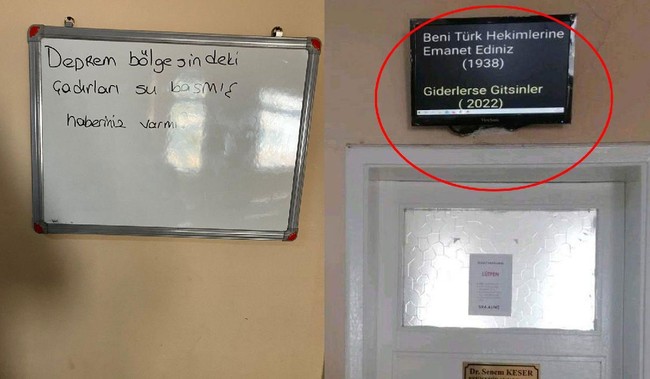 Muayene odasının girişine yazılar yazan aile hekimine soruşturma
