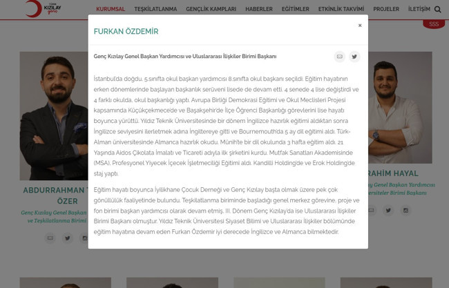 Genç Kızılay sayfasında skandal CV. Genç Kızılay Başkan yardımcısı Furkan Özdemir'in CV'si gündem oldu!