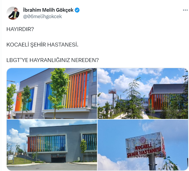 Melih Gökçek LGBT dedi, Kocaeli Şehir Hastanesi anında değiştirdi!