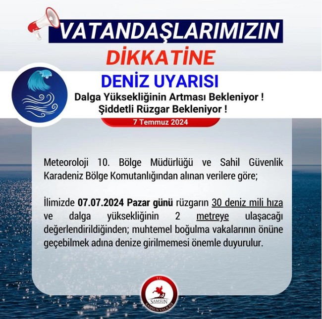 Dalga yüksekliği 2 metreyi buldu: Kentte 'denize girmeyin' uyarısı yapıldı
