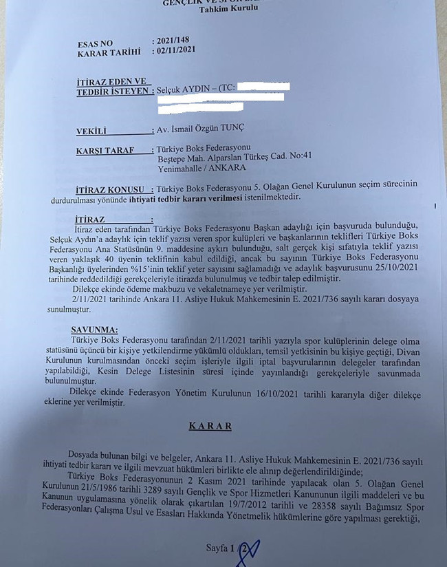 Boks Federasyonu genel kurulunun yapılacağı salon mühürlendi!..