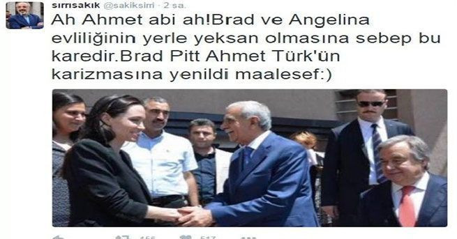 'Brad ve Angelina evliliğini yerle yeksan olmasına sebep olan kare' dedi, bu fotoğrafı paylaştı