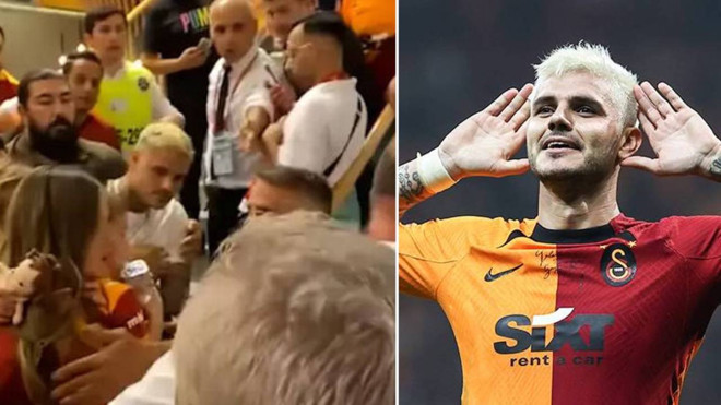 Icardi Galatasaray taraftarına kafa attı! O video gündeme oturdu