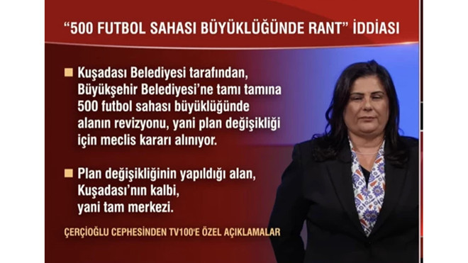 Çerçioğlu'ndan tv100'e özel yeni açıklama! İzmir'den mi aday olacak? "500 futbol sahası büyüklüğünde rant” iddialarına yanıt verdi