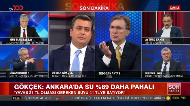 Mansur Yavaş 'Usulsüzlük' yaptı! Osman Gökçek iddiayı tv100’de gündeme getirdi: Ankara'da su yüzde 89 daha pahalı - Resim : 2