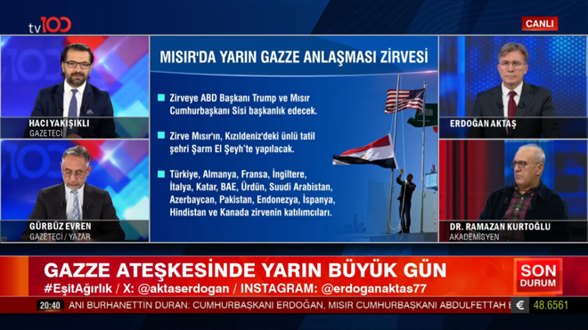 Gazze’de güvenlik nasıl olacak? Güvenlik kaynaklarından tv100’e özel açıklama! Gazeteci Hacı Yakışıklı aktardı