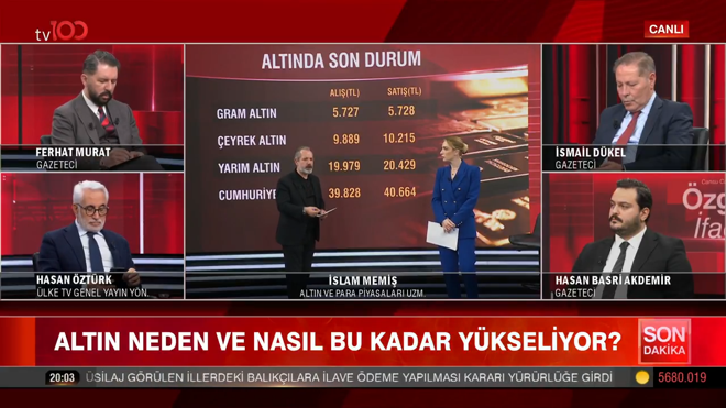 Altın düşer mi, artmaya devam mı eder? İslam Memiş'ten art arda uyarı! tv100'e özel duyurdu