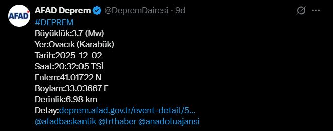 Aynı günde ikinci korkutan deprem! AFAD duyurdu