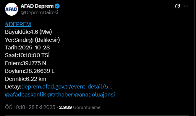 Balıkesir'de korkutan deprem!