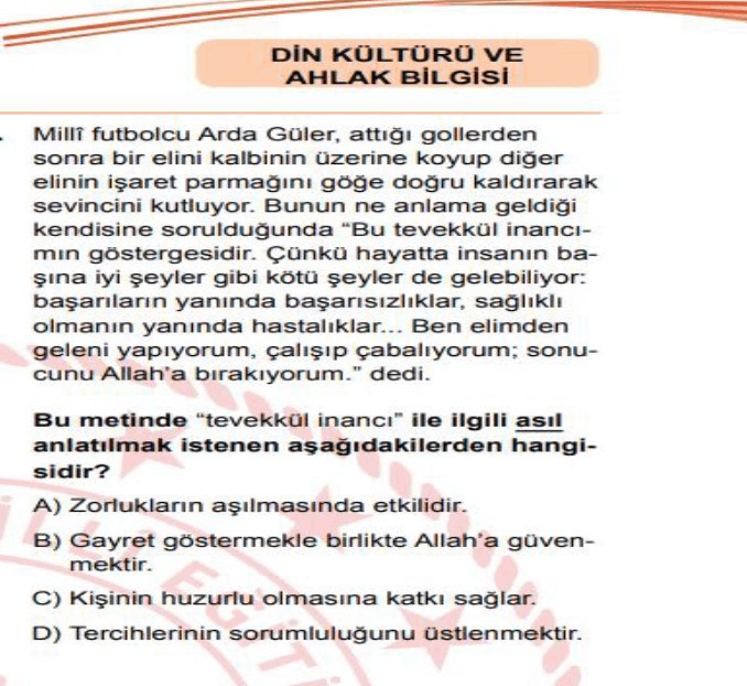 LGS'deki Arda Güler sorusu dikkat çekti