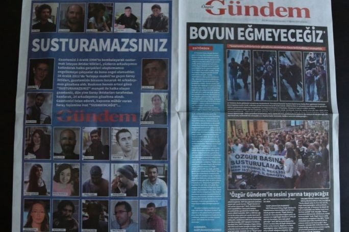 Kapatılan Özgür Gündem gazetesi bu manşetle çıktı!