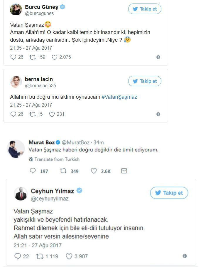 Vatan Şaşmaz’ın ölümü ünlüleri yasa boğdu! - Resim : 2