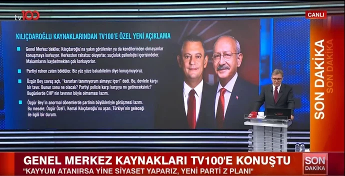 CHP’li kurmaylar ‘Z planı’ diyerek açıkladı! CHP yeni parti mi kuracak? tv100'e özel açıklamalar...
