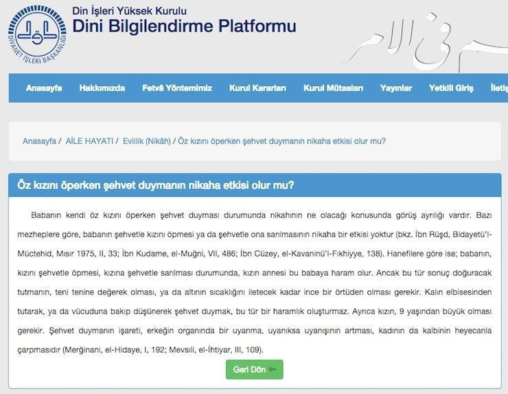 BirGün haberleştirdi, Diyanet sitenin fişini çekti!