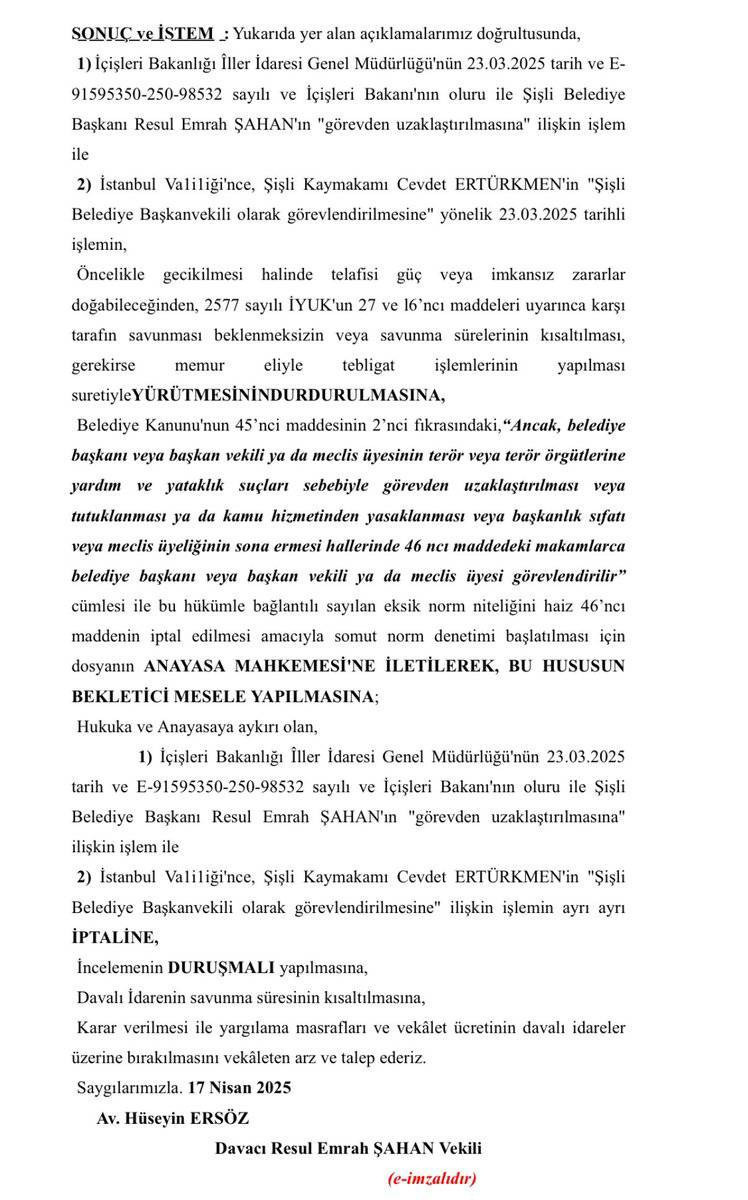 Şişli Belediyesi'nde kayyumun iptali için dava açıldı - Resim : 2