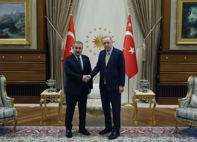 Cumhurbaşkanı Erdoğan BBP Genel Başkanı Destici'yi ağırladı