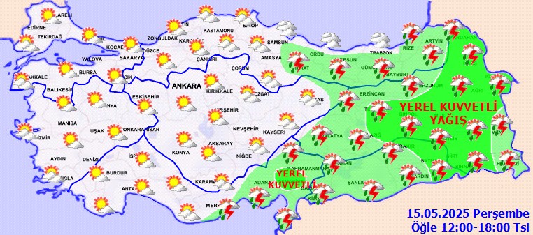 Meteoroloji’den kuvvetli yağış uyarısı: 5 bölgede sağanak, 2 ilde kar bekleniyor
