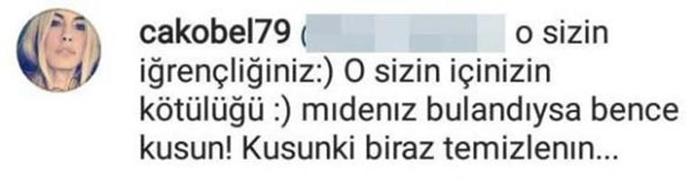 Takipçisinin 'iğrençsiniz' yorumu Çağla Şıkel'i çıldırttı!