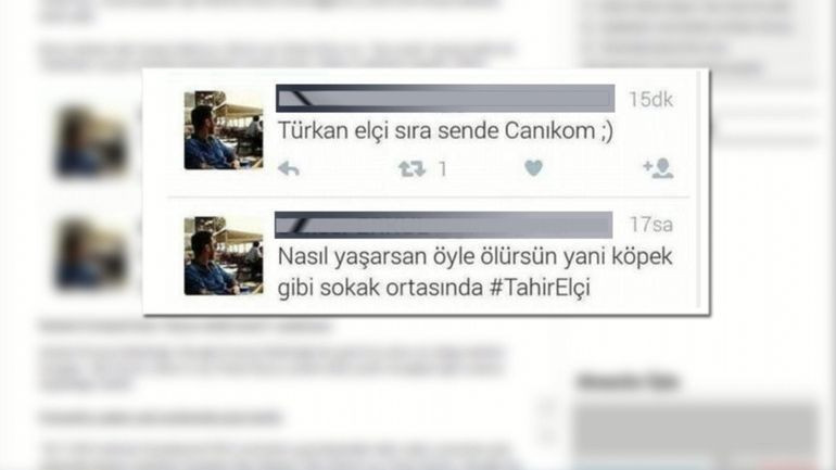 Tahir Elçi'nin eşine Twitter'dan tehdit!