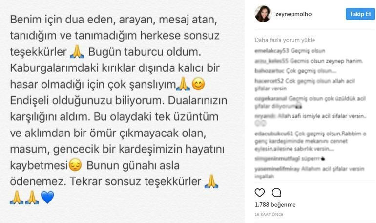 Zeynep Molho'dan taburcu olduktan sonra ilk açıklama