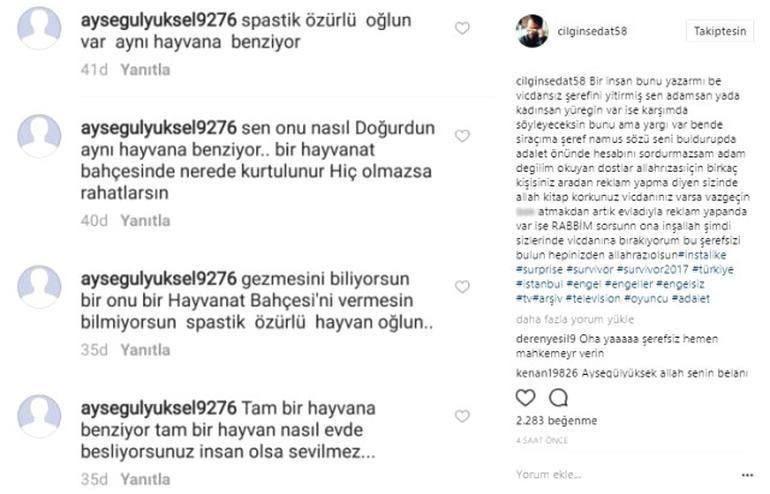 Çılgın Sedat'tan oğlu hakkındaki iğrenç yoruma sert tepki!