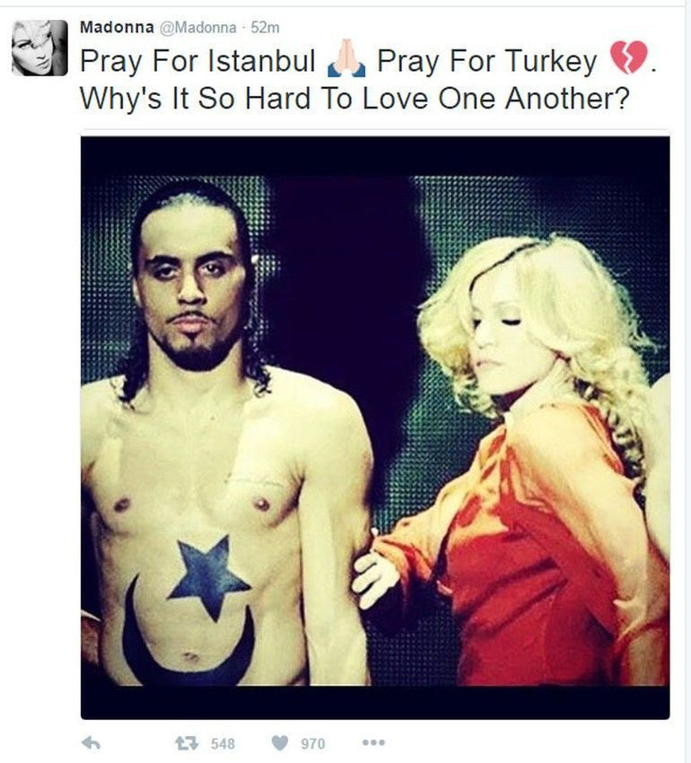 Madonna'dan saldırı sonrası tweet