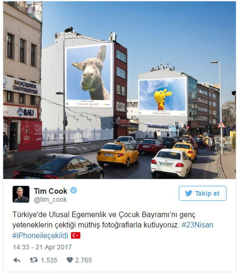 Apple CEO'sundan Türkçe 23 Nisan paylaşımı