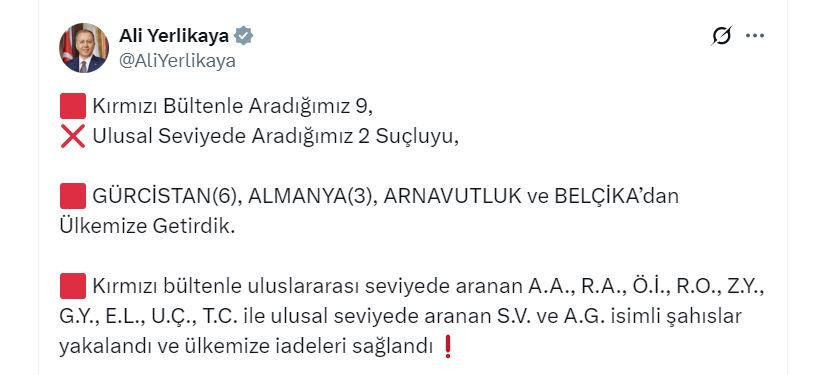 Kırmızı bültenle aranan suçlular Türkiye'de!