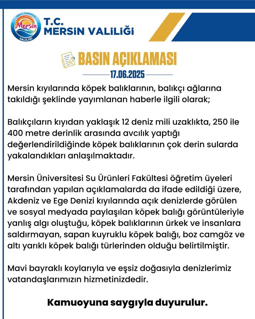 Mersin'de Denize Girilir mi? Köpek Balığı Korkusu... Mersin Valiliği'nden Açıklama Geldi - Resim : 2