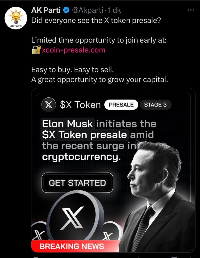 AK Parti'nin resmi hesabından kripto para ve Elon Musk fotoğrafı paylaşıldı - Resim : 2