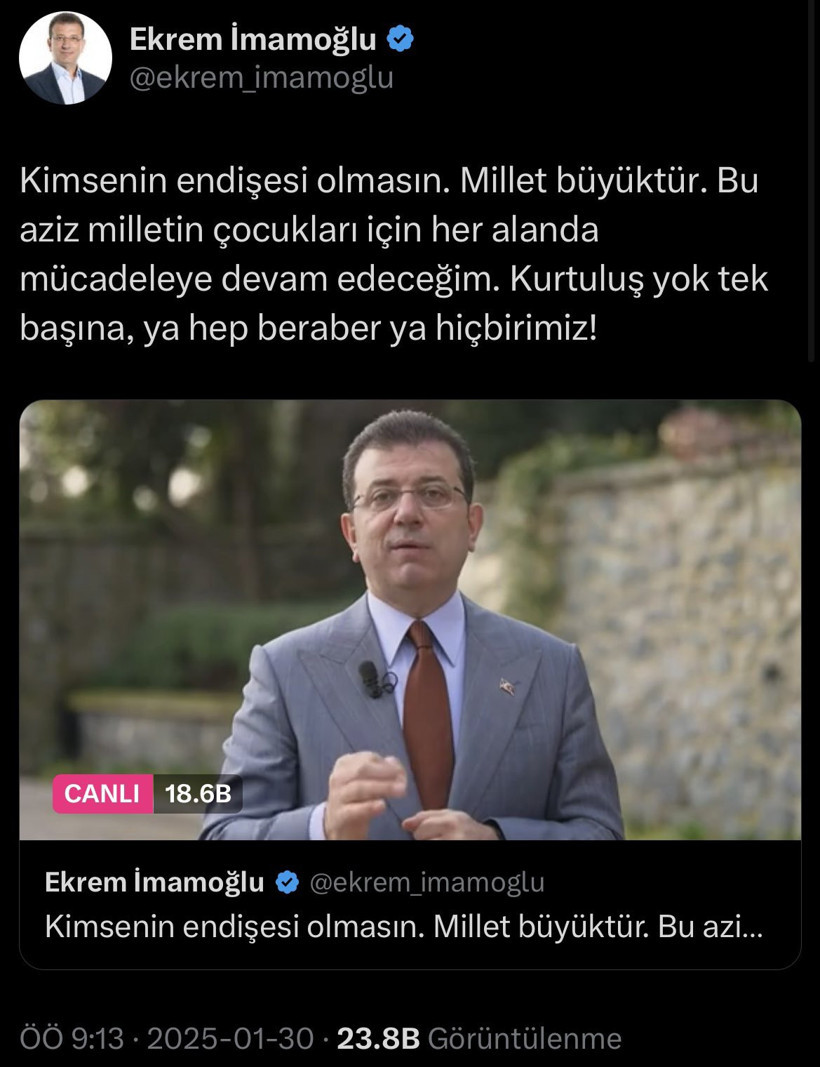 Son Dakika... Ekrem İmamoğlu'ndan erken seçim çağrısı! Kurtulmanın tek yolu - Resim : 2