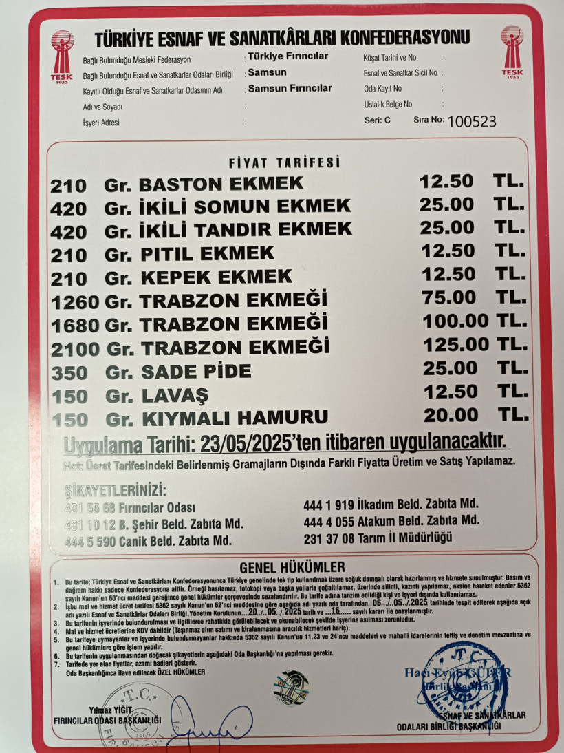 Valilik ile fırıncılar arasında ekmek kavgası! Ekmeğe yine zam geldi