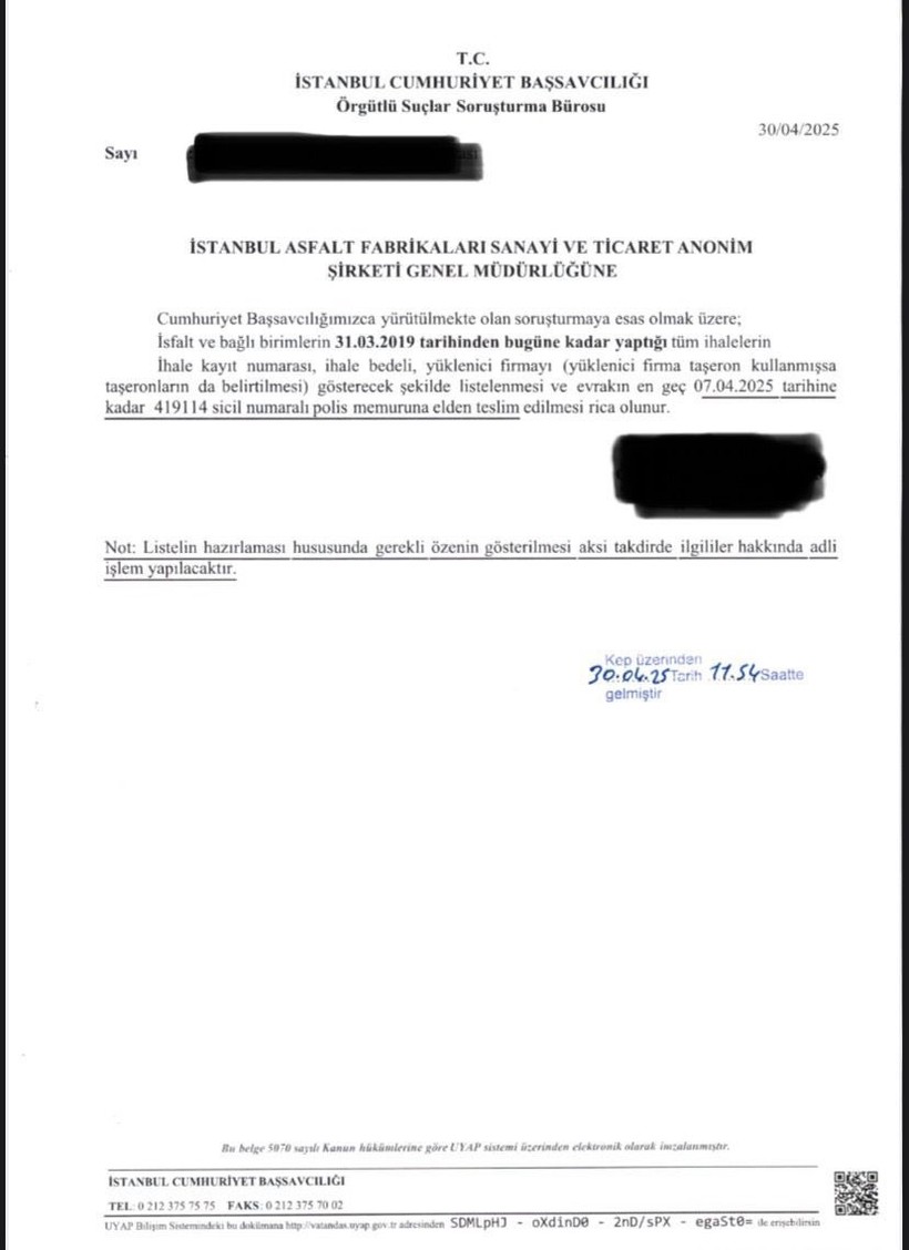 Savcılık'tan İBB iştiraklerine ihale yazısı - Resim : 2