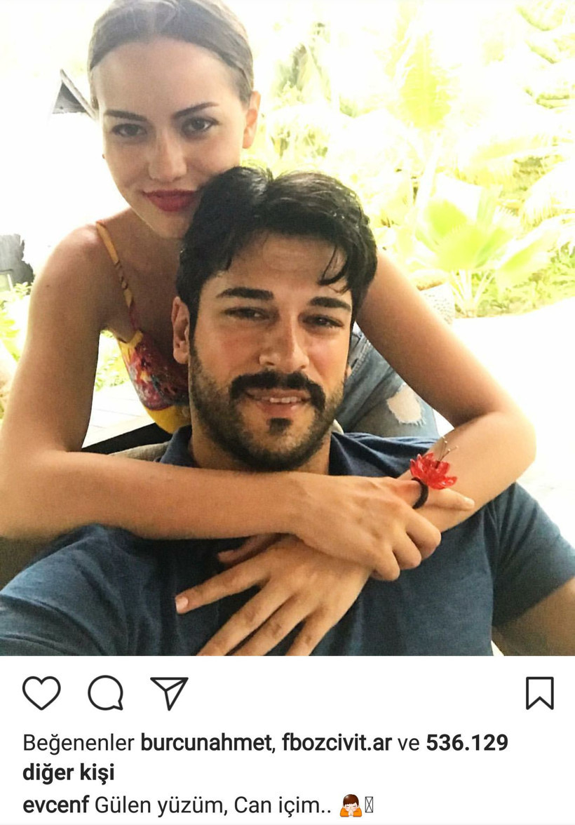 Fahriye - Burak çiftinin evlilik sonrası pozundaki ilginç detay!