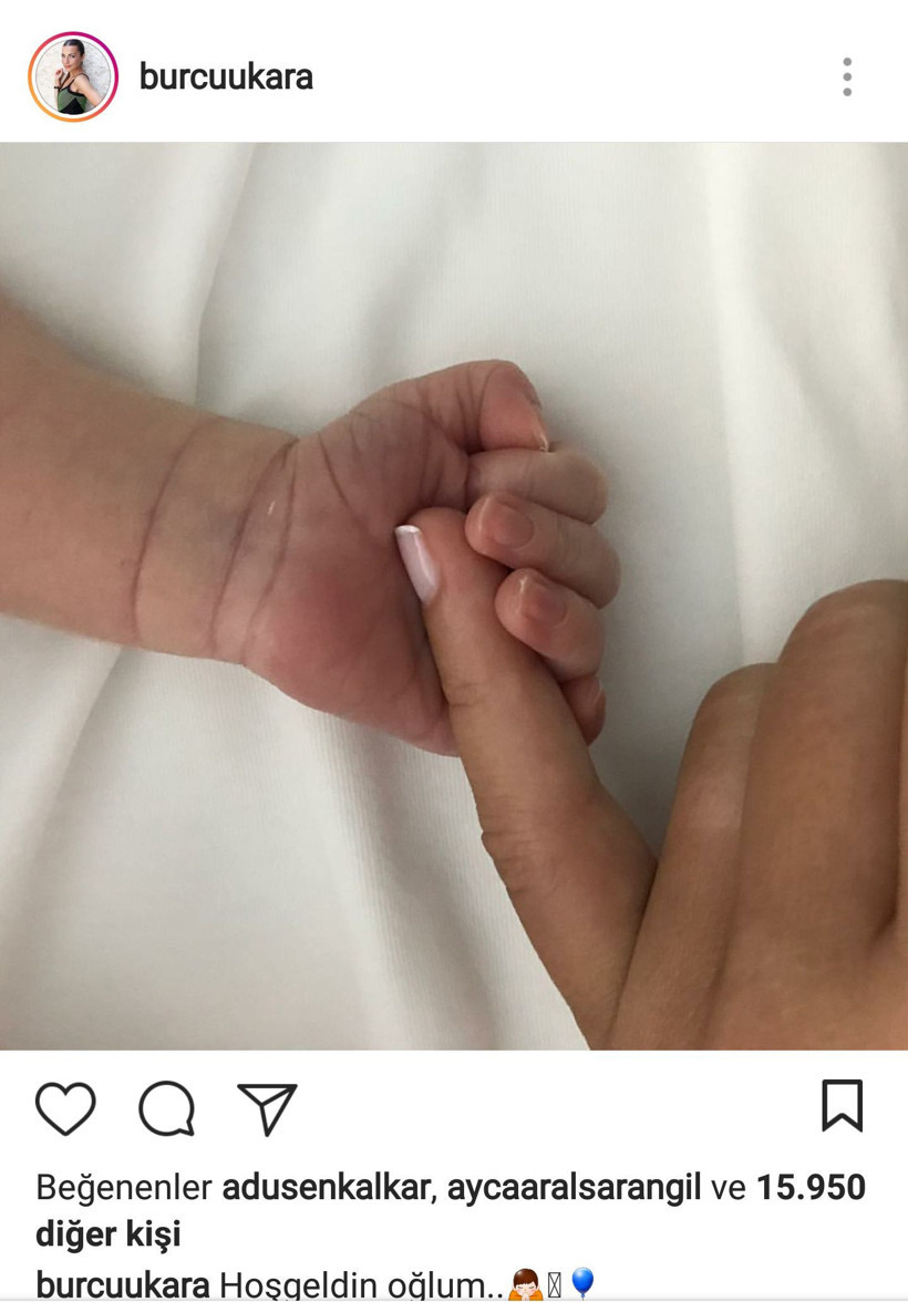 Burcu Kara oğlu Ali'yi kucağına aldı!