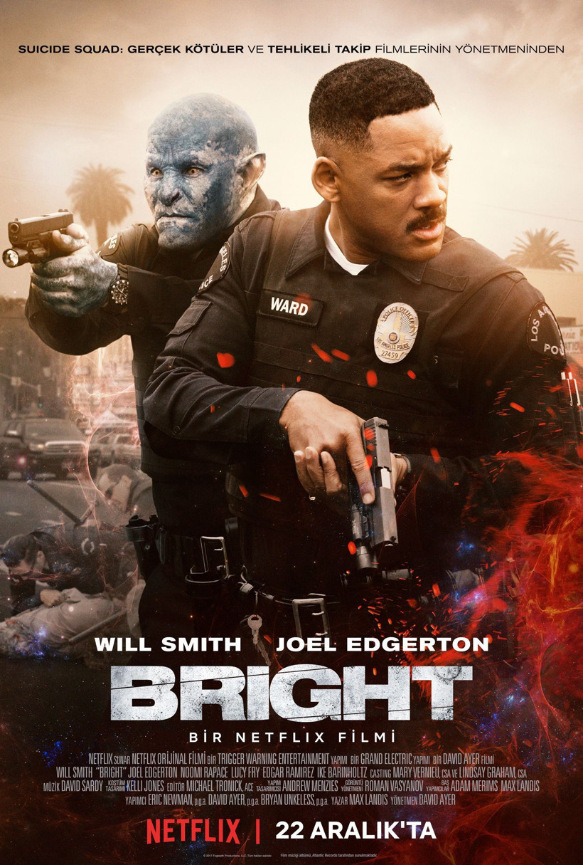 Netflix'in aksiyon-gerilim filmi Bright'tan yepyeni poster!