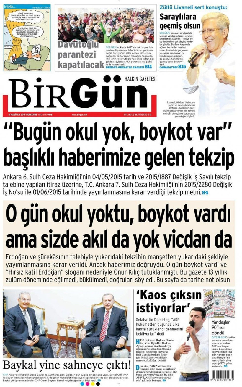 'BirGün'lük tekzip!
