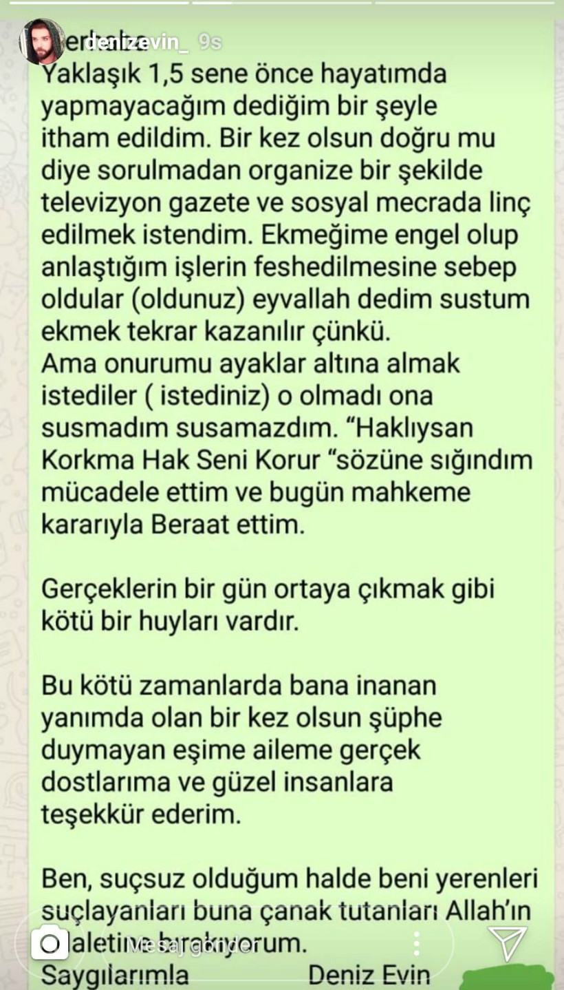 Beraat eden ünlü oyuncu açtı ağzını yumdu gözünü!