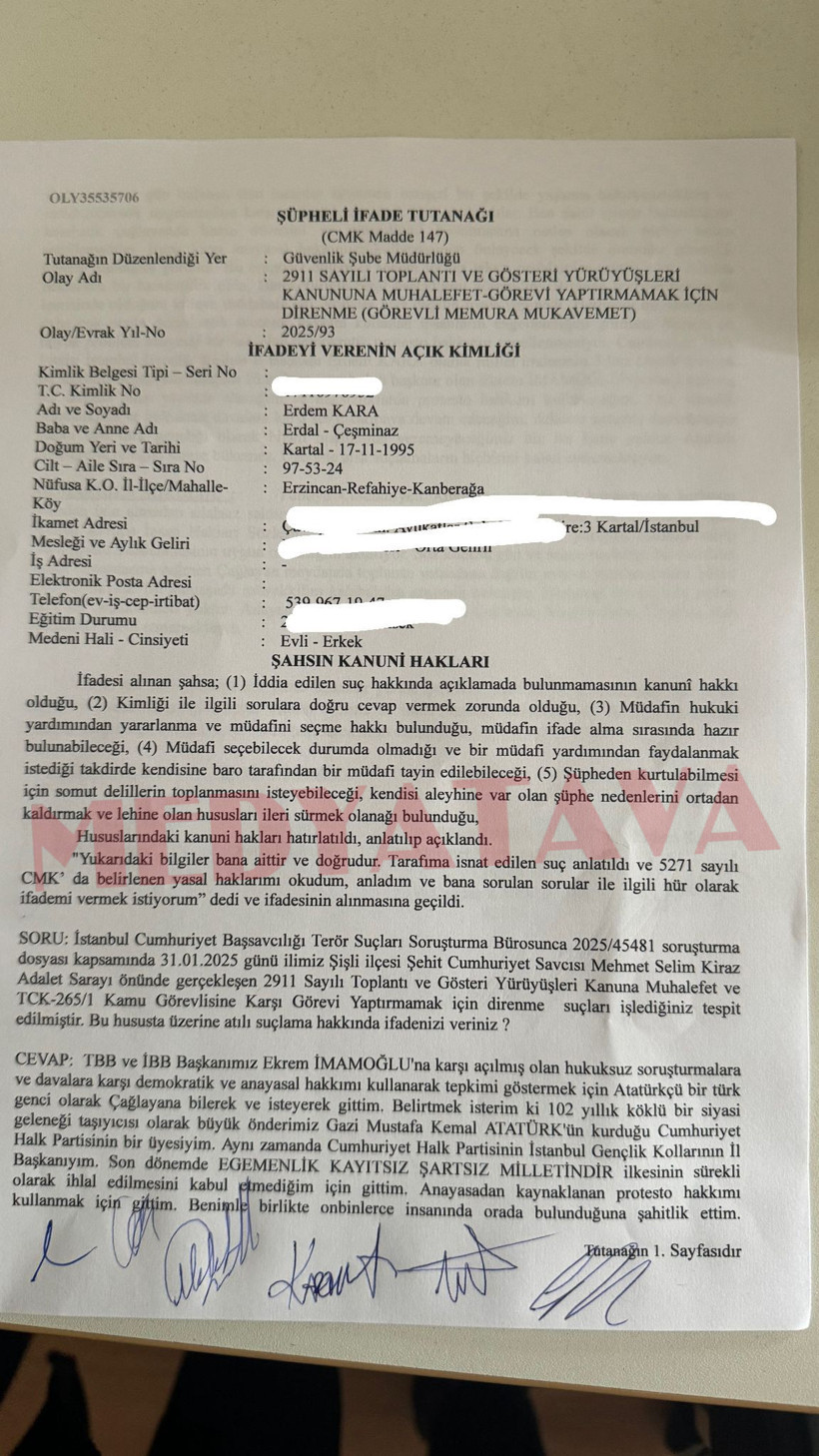 Son Dakika... CHP'li Erdem Kara'nın ifadesi ortaya çıktı: Bilerek ve isteyerek gittim