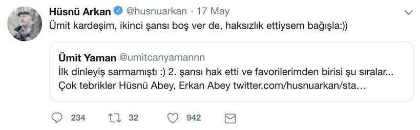 Hüsnü Arkan takipçisinden özür diledi - Resim : 2