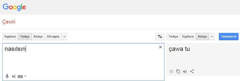 Google translate artık Kürtçe de çevirecek