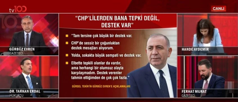 Gürsel Tekin Kadıköy'den aday mı olacak? CHP'lilerden destek aldığını açıkladı! İşte Gazeteci Gürbüz Evren'den tv100'e özel açıklamalar...