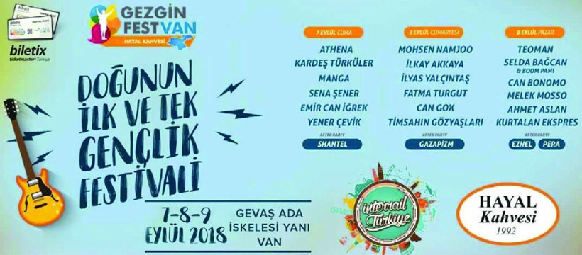 Doğu'nun ilk ve tek gençlik festivali 'GezginFest Van' başlıyor!