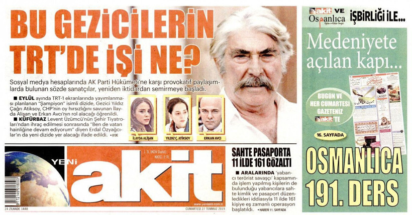 Akit, TRT'nin hangi dizisini hedef aldı?
