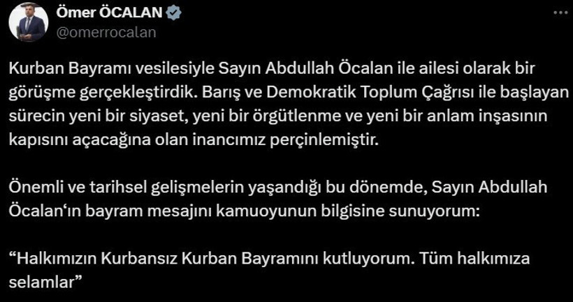 İmralı Adası'na bayram ziyareti! Ömer Öcalan'dan açıklama